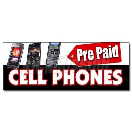 Signmission PREPAID CELL PHONES DECAL sticker calling cards disposable long distance, D-24 Prepaid Cell Phones D-24 Prepaid Cell Phones